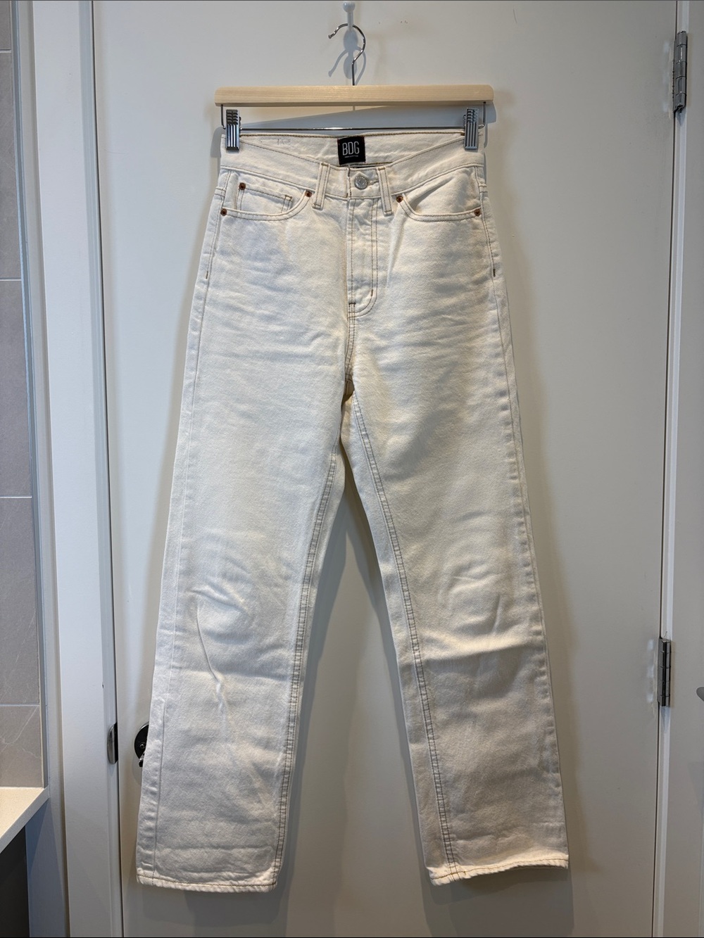 BDG Off-White Straight Jeans